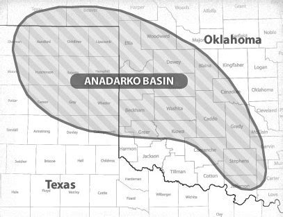 Anadarko basin - History. Anadarko was formed in 1959 as a subsidiary of Panhandle Eastern Corporation Pipe Line Company after the discovery of large amounts of natural gas in the Anadarko Basin, which underlies the western part of the state of Oklahoma and the Texas Panhandle, and extending into southwestern Kansas and southeastern Colorado.. In 1986, Panhandle Eastern Corporation distributed its interests in ...
